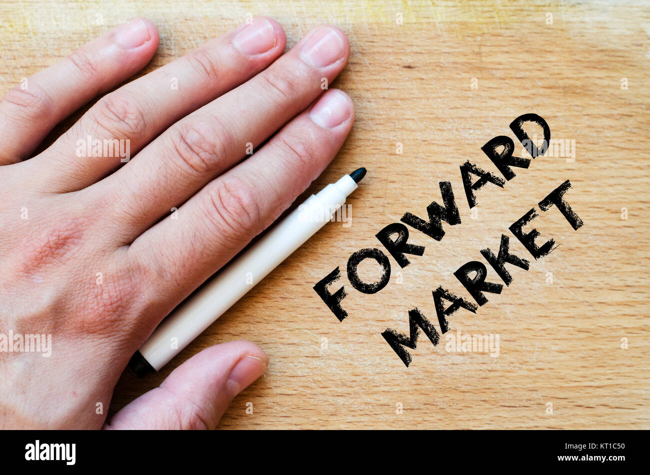 Forward market text concept Stock Photo