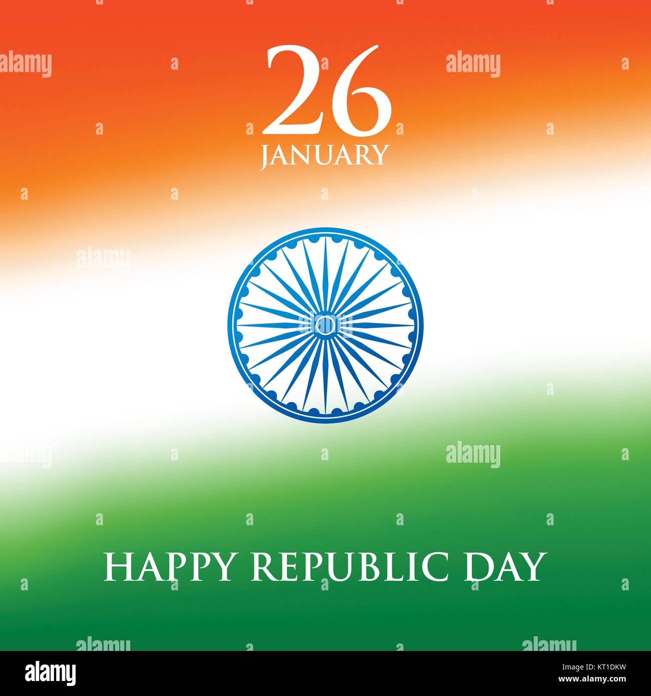 India Republic Day greeting card design vector illustration. 26 January