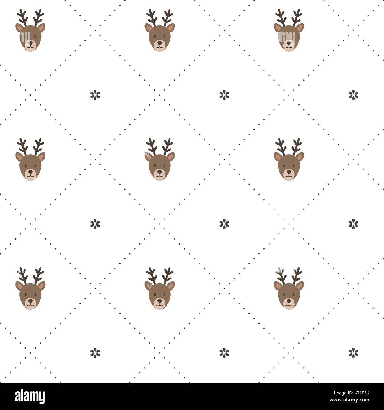 Seamless Vector Pattern Cute Reindeer Christmas Motif Baby Motif Stock Vector Image Art Alamy