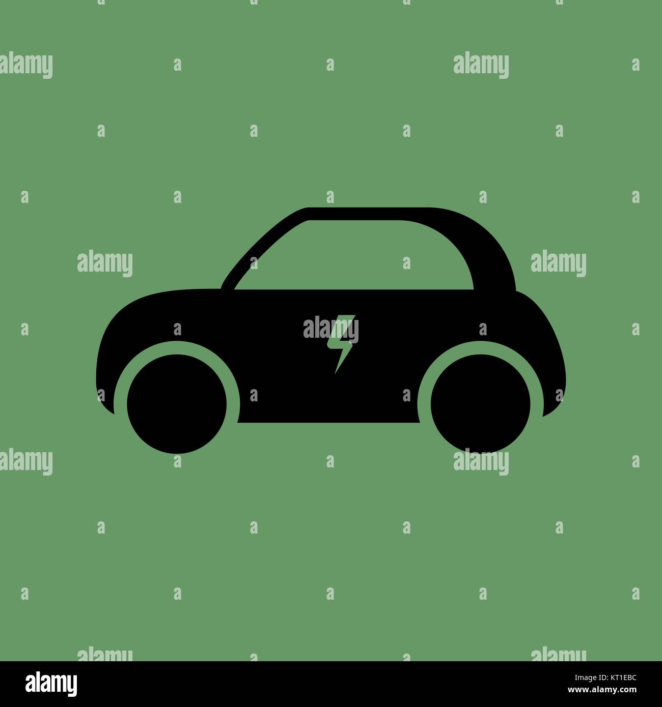 Electric car icon. vector illustration. E-car sign. Stock Vector