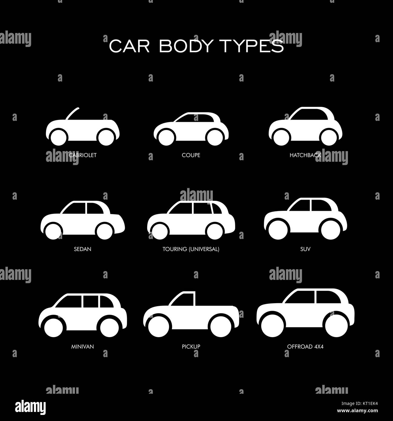 Car body type vector illustration icon. Stock Vector