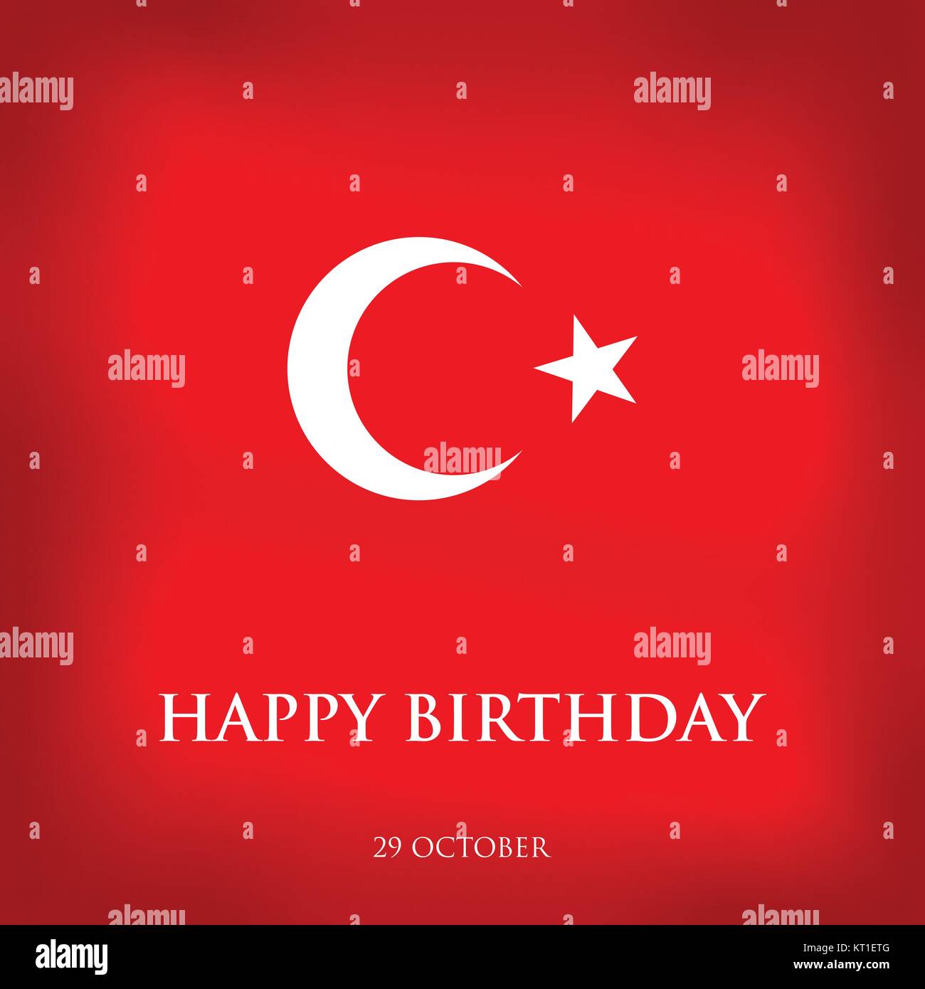 Happy birthday Turkey - greeting card vector illustration. 29 October Republic Day Turkey Stock Vector Image & Art - Alamy