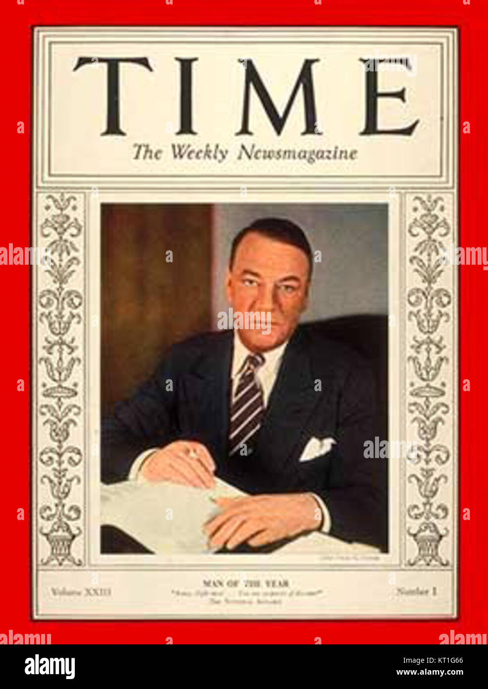 1933 Time Man of the Year cover Stock Photo - Alamy