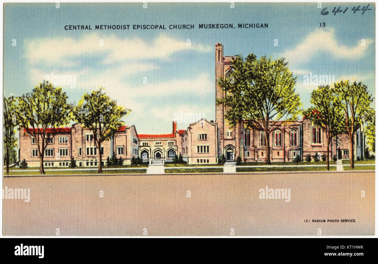 Central Methodist Episcopal Church, Muskegon, Michigan (64144) Stock Photo