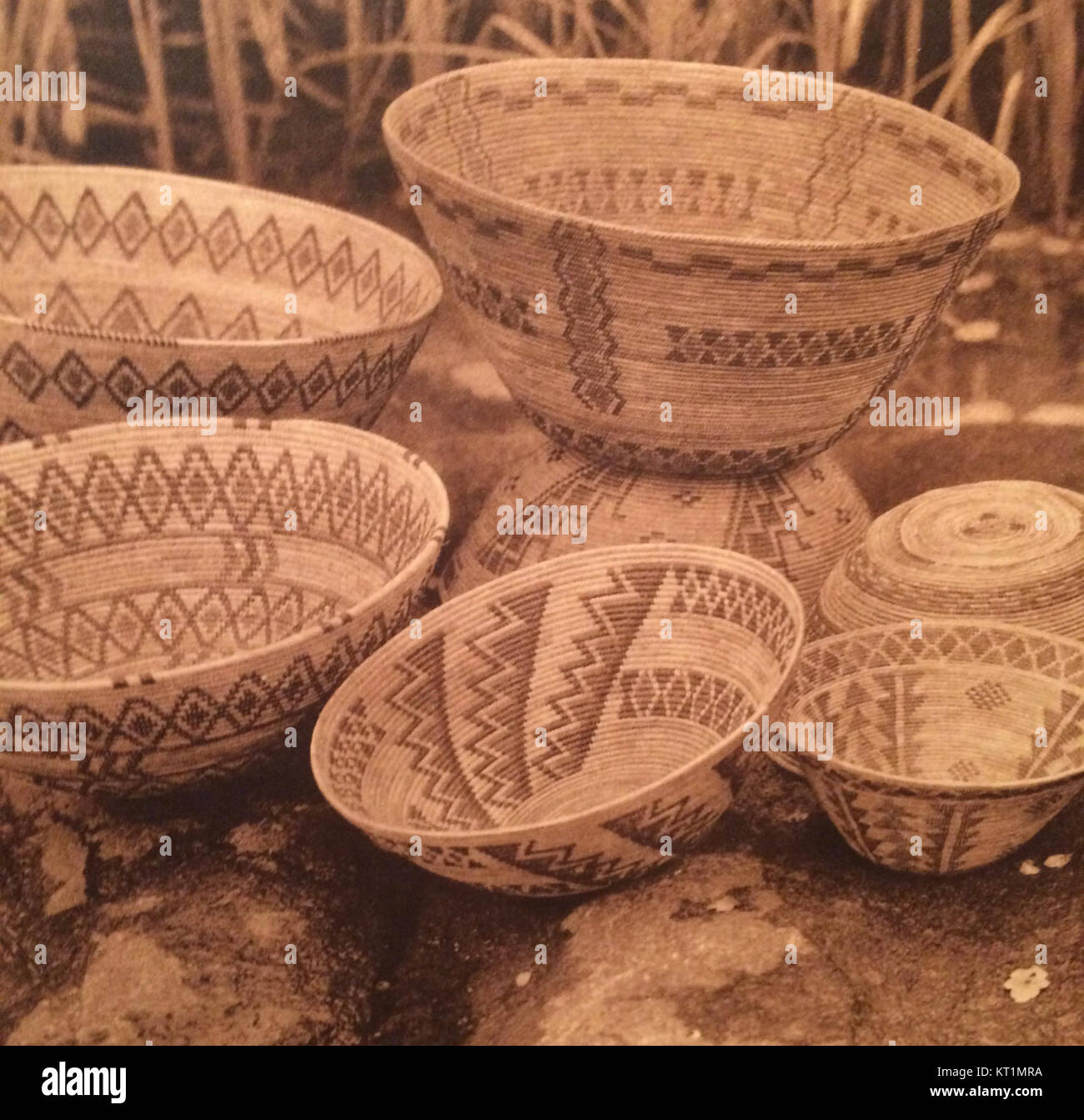Curtis Yokut baskets crop Stock Photo Alamy
