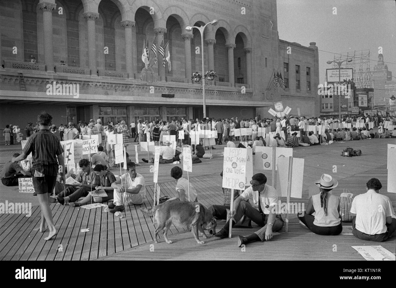 1964 DNC protest Stock Photo