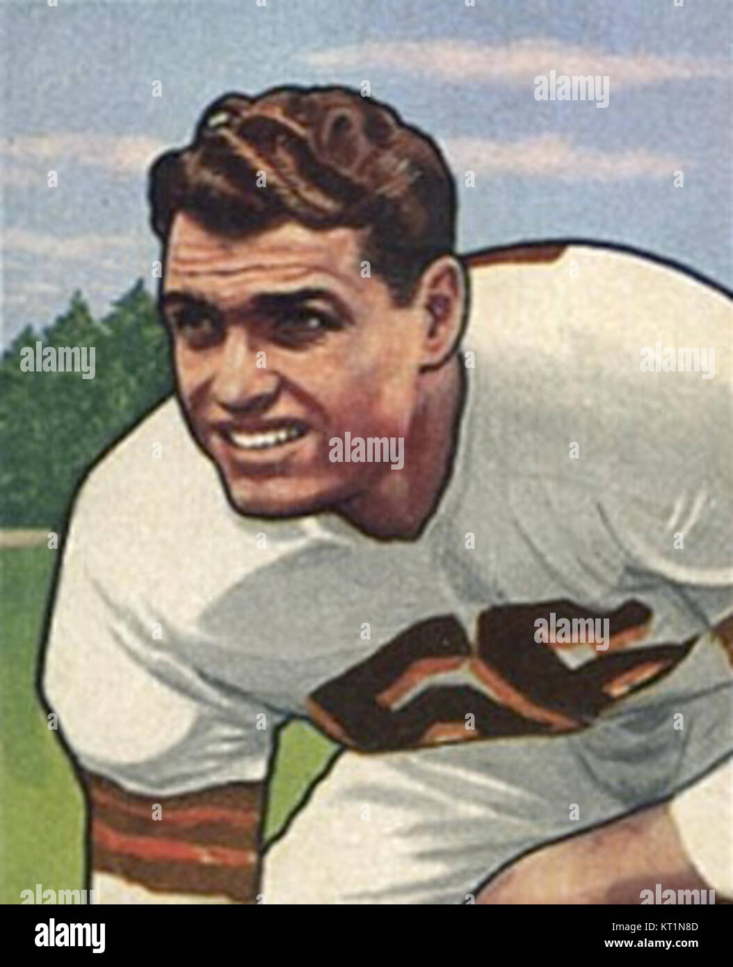 Dante Lavelli  American football end  on a 1950 football card Stock Photo