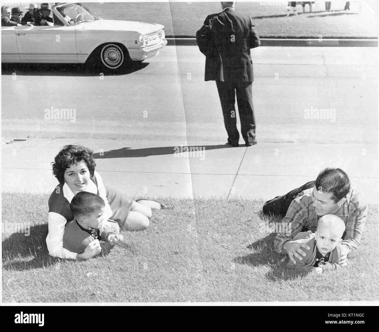 Dealey Plaza on November 22, 1963 after the assassination of US president John F. Kennedy Stock Photo