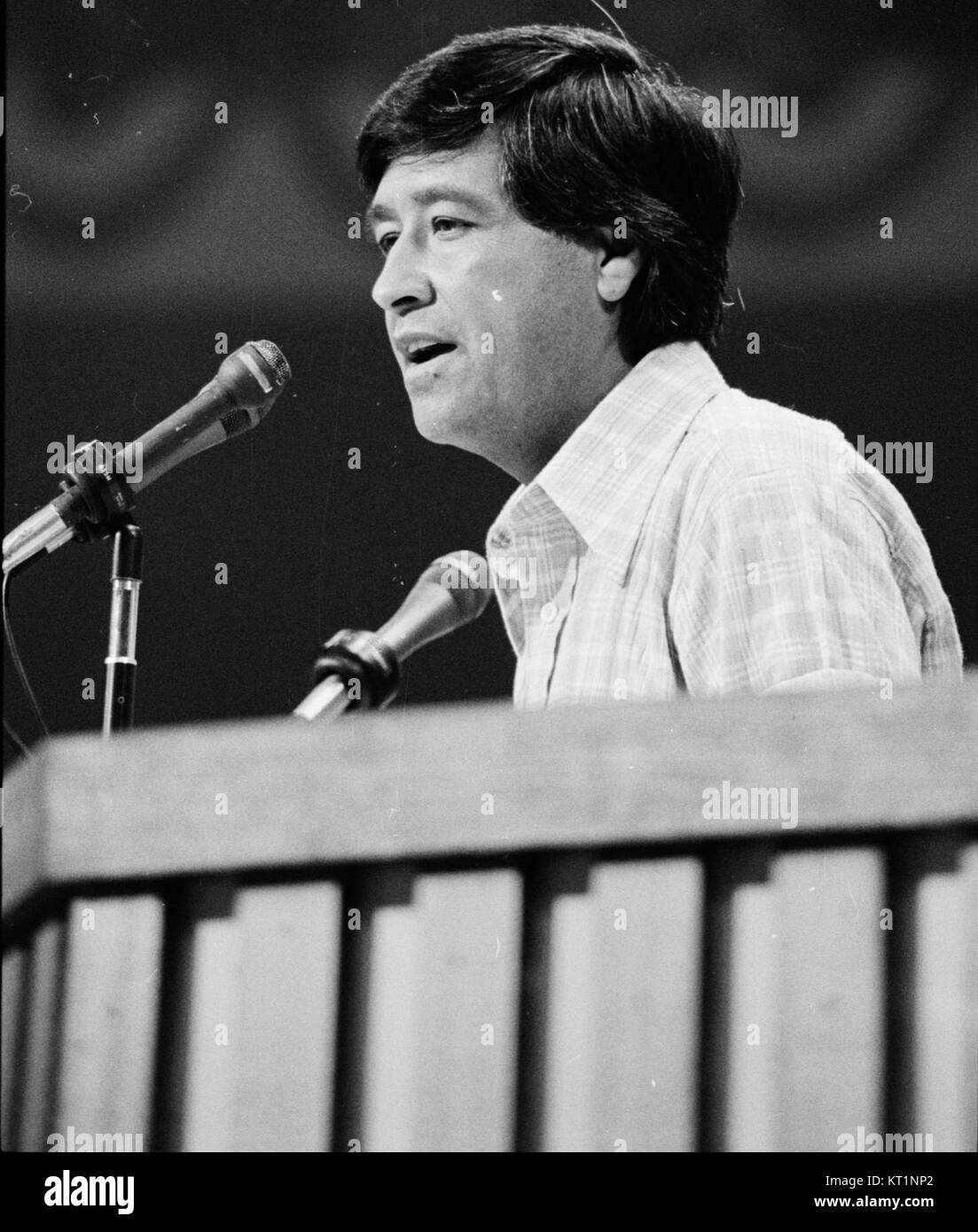 Democratic Convention in New York City, July 14, 1976. Cesar Chavez at