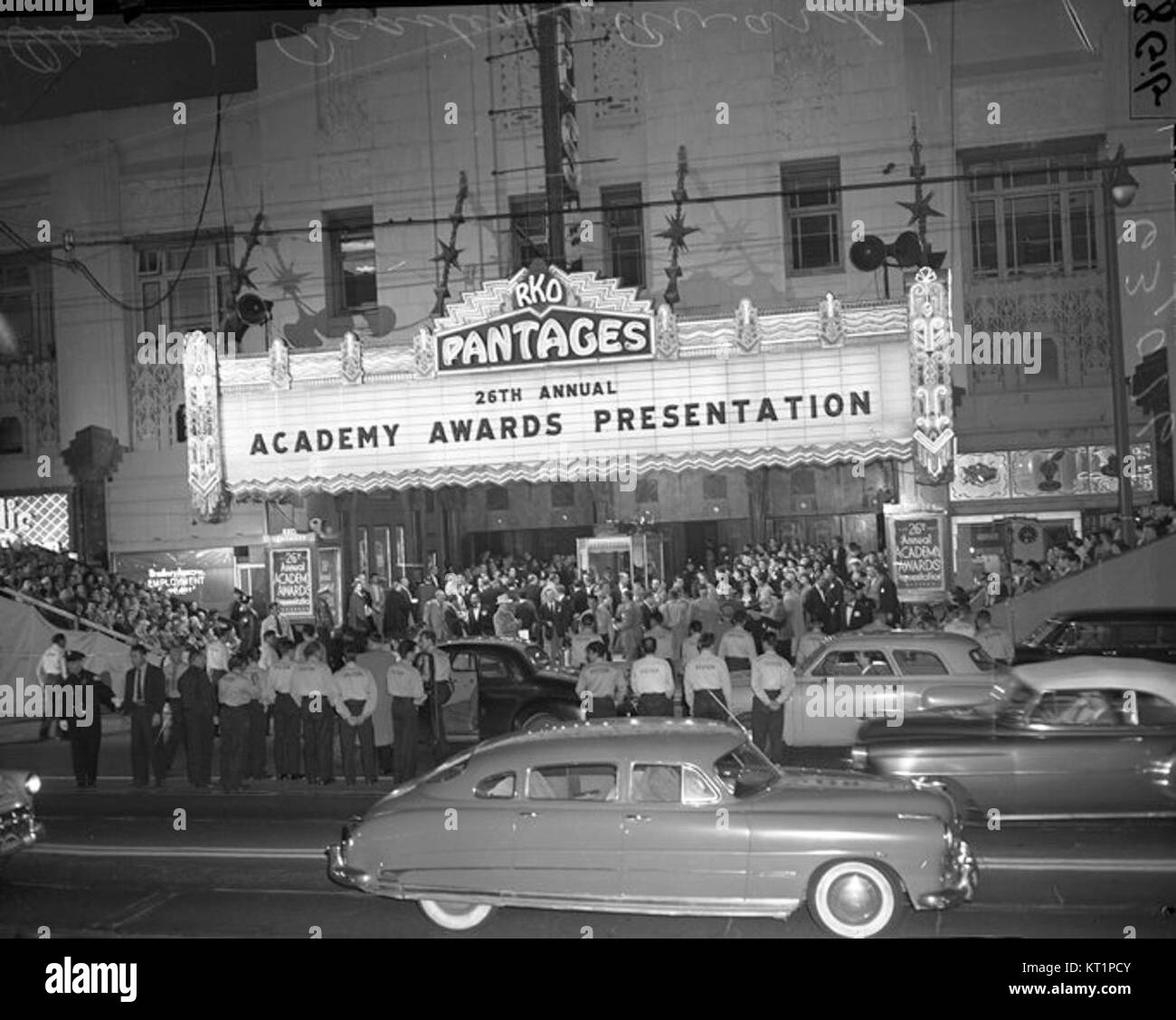 The 26th Annual Academy Awards, held at the RKO Pantages Theater in Los ...