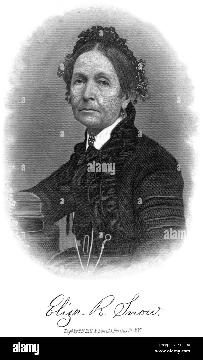 The engraving of Eliza R. Snow, a prominent 19th-century figure ...