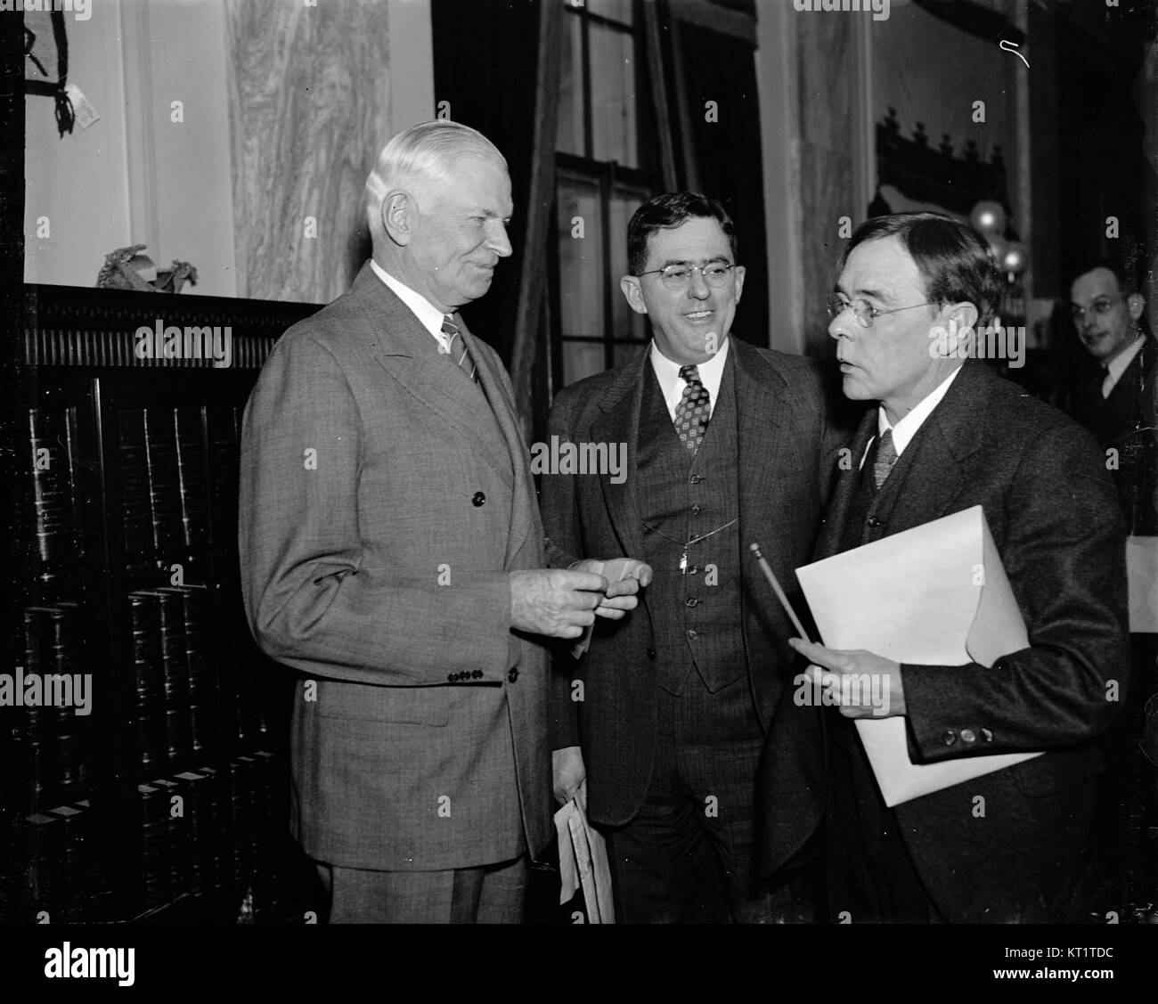Elmer Thomas, Claude M. Hirst, and John Collier Stock Photo