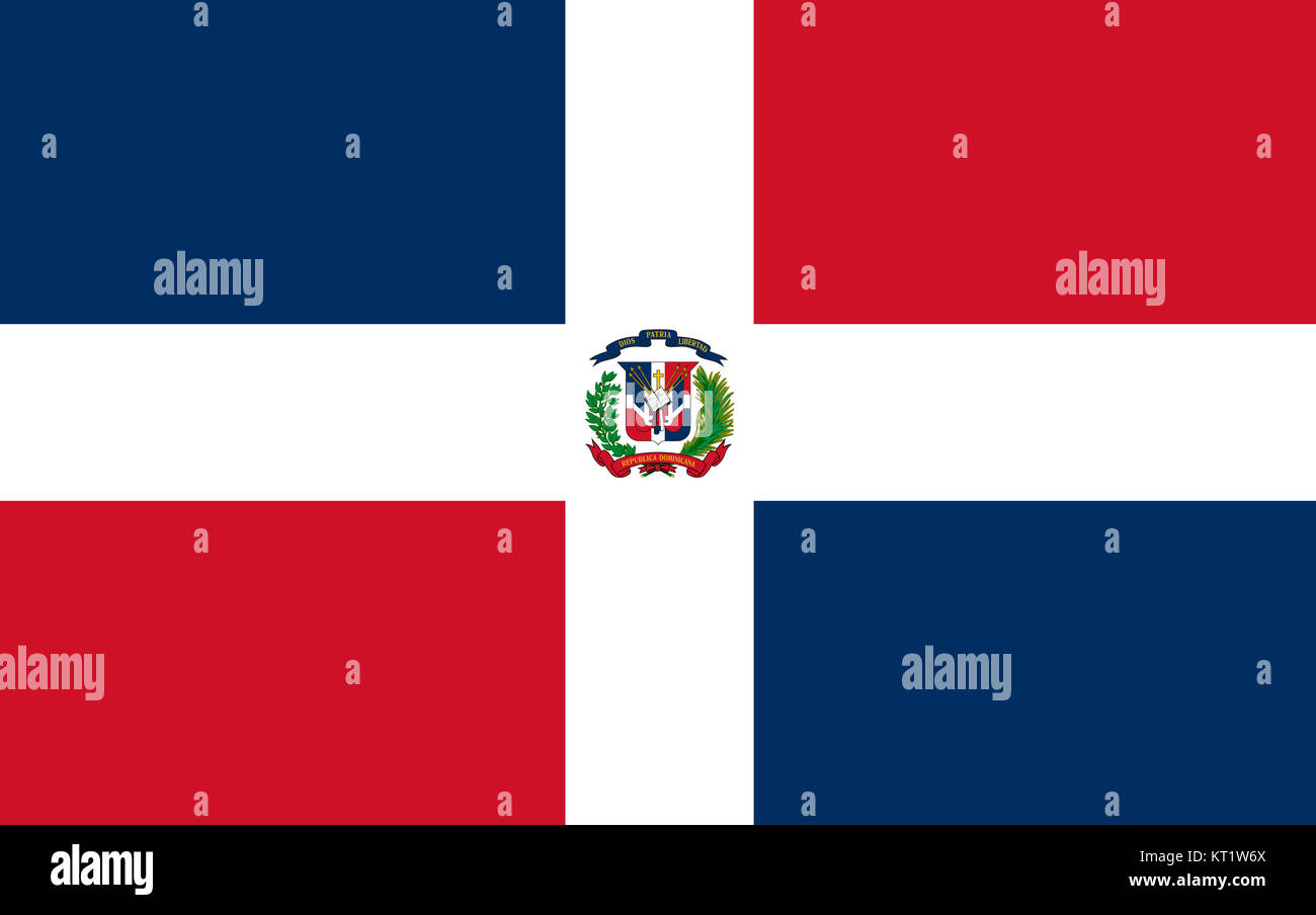 National flag of Dominican Stock Photo