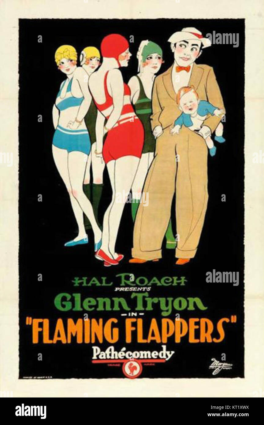 The *Flaming Flappers* poster is an iconic piece of 1920s movie history ...