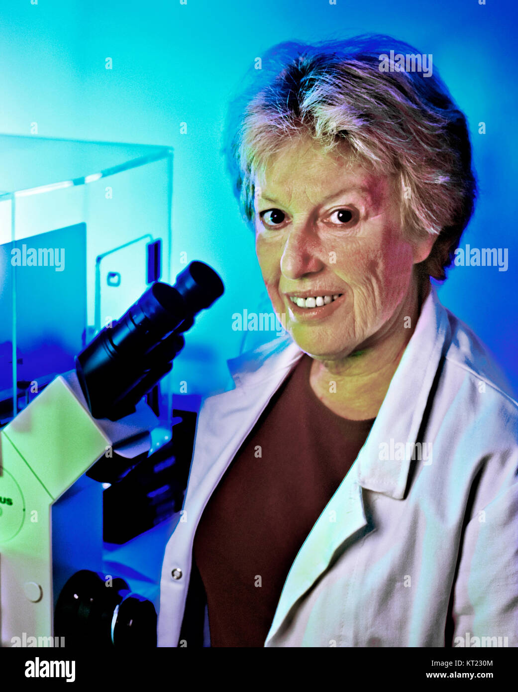 EDITORIAL USE ONLY: Portrait of Prof. Dame Julia Polak (1939-2014), Head of Histopathology & Tissue Engineering at Imperial College, London. Stock Photo