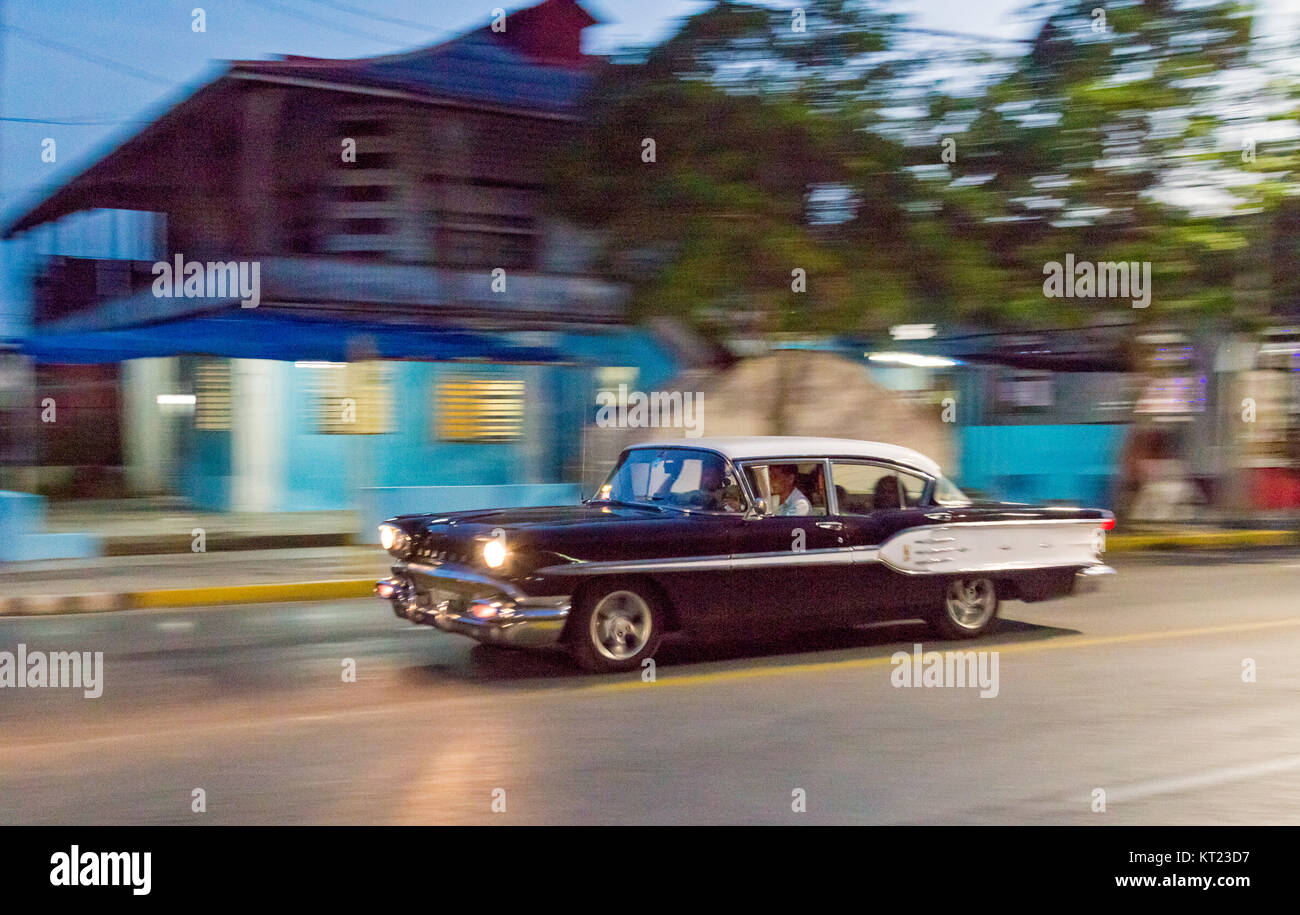 Classic car at Varadero street. Varadero, Matanzas, Cuba Stock Photo