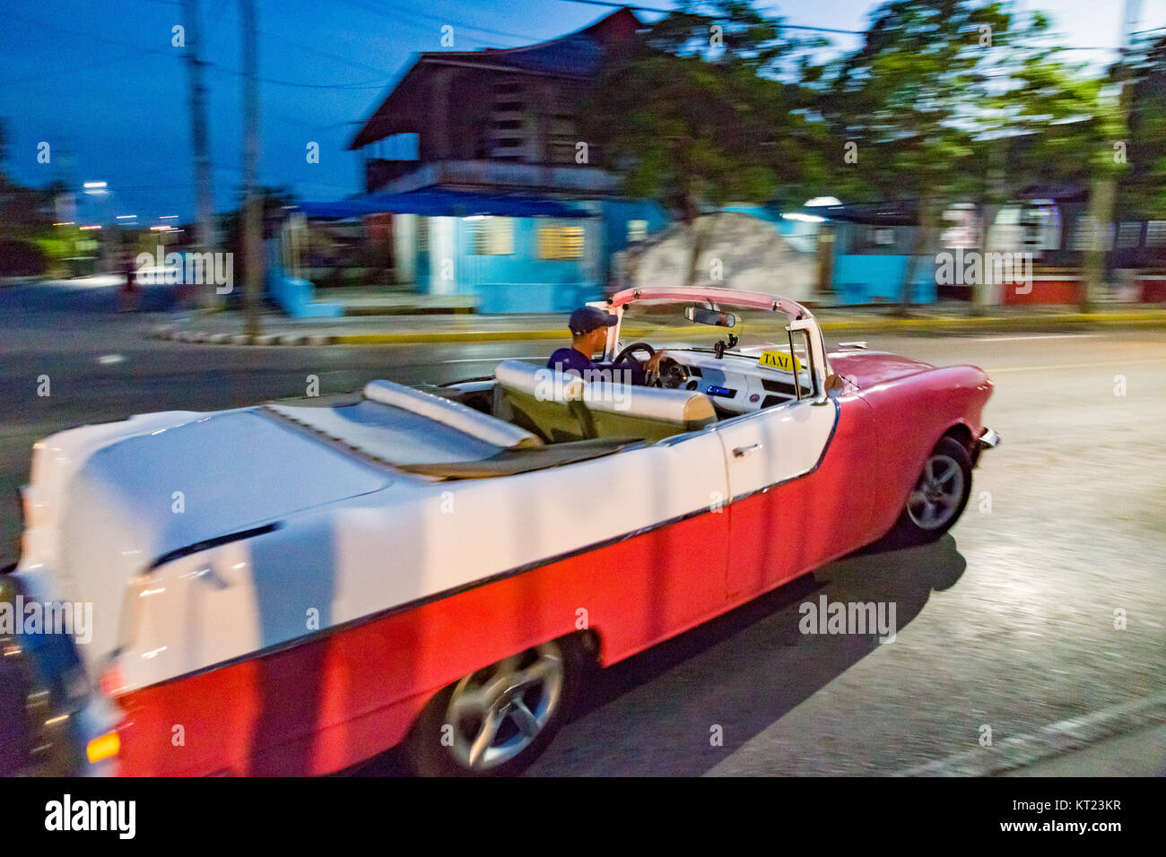 Classic car at Varadero street. Varadero, Matanzas, Cuba Stock Photo