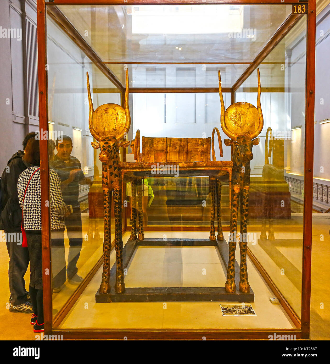 Tutankhamun Funerary Bed or couch of the Goddess Mehetweret from King Tutankhamen's tomb