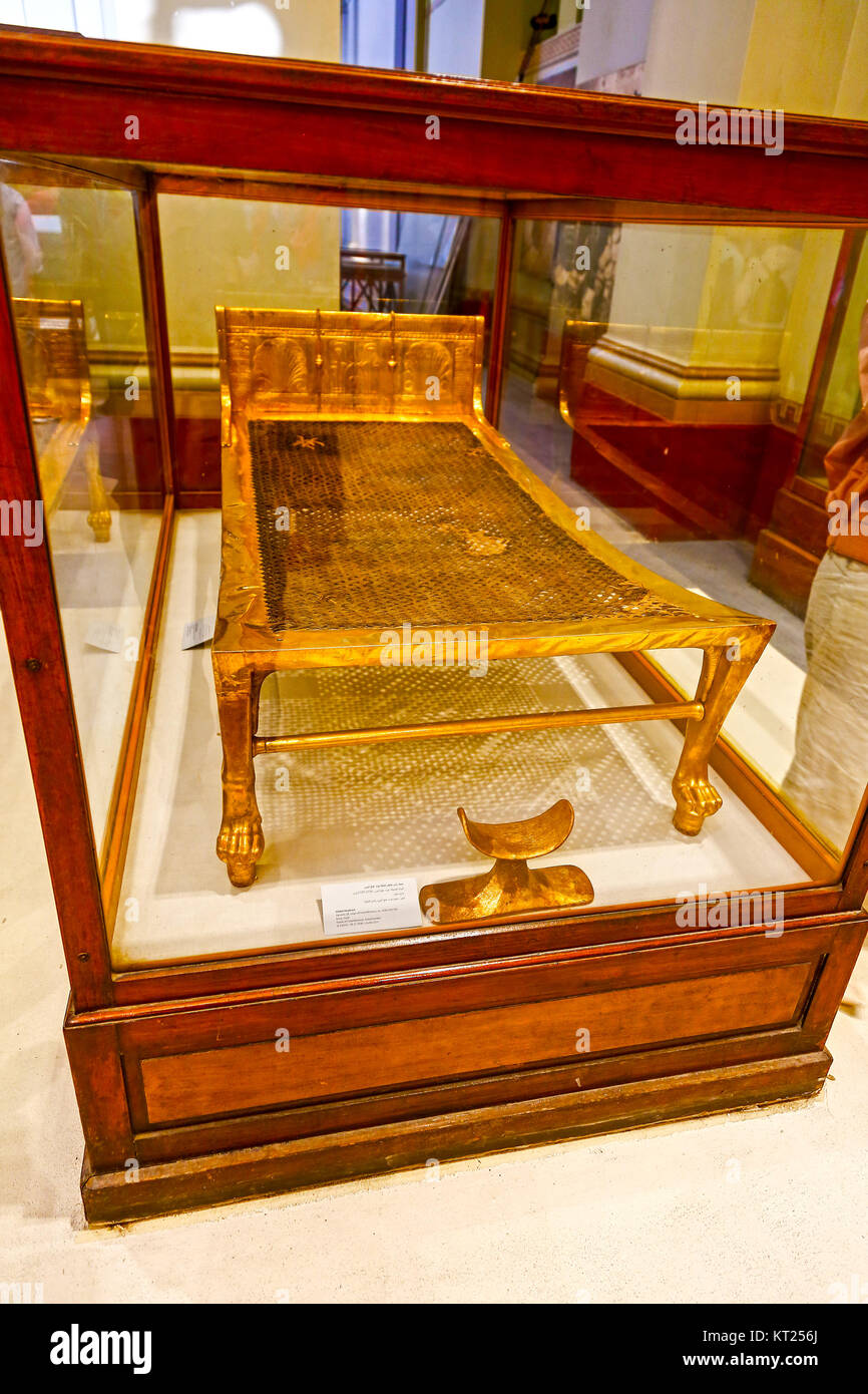 Tutankhamun Funerary Bed or couch from King Tutankhamen's tomb, Egyptian Museum of Antiquities