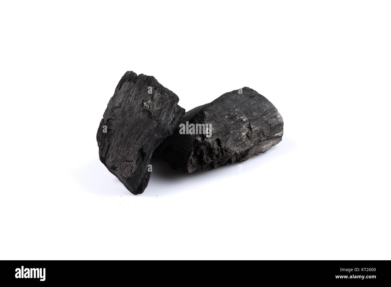 hardwood charcoal coal Isolated Stock Photo Alamy