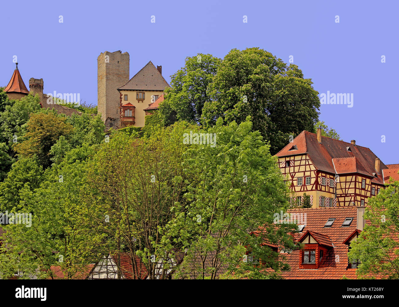 neidenstein and the castle neidenstein in the kraichgau Stock Photo