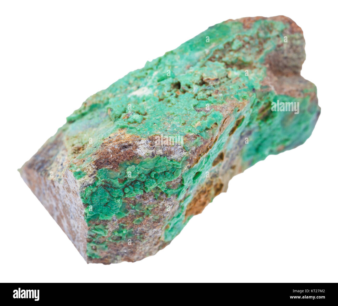 piece of green Garnierite stone (nickel ore) Stock Photo
