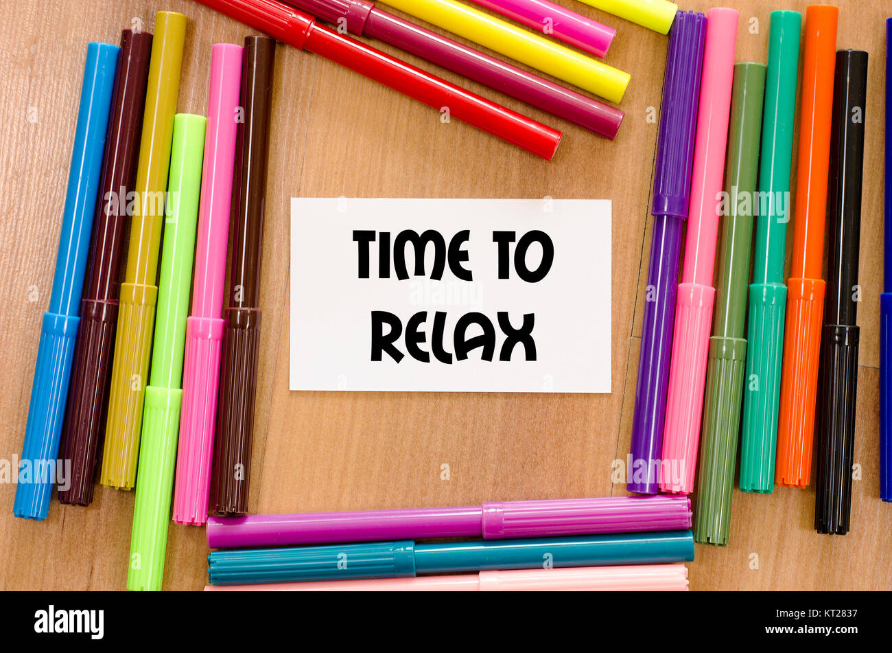 Time to relax text concept Stock Photo