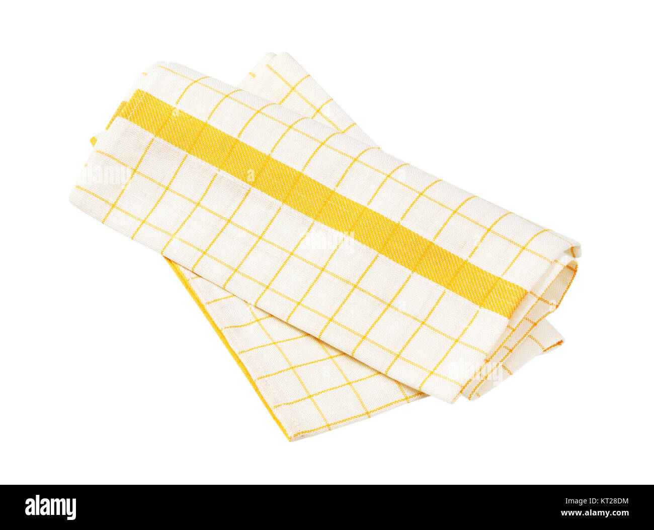 white and yellow dish towel Stock Photo Alamy