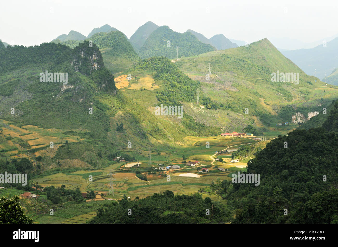 Mountainous region in the north of Vietnam Stock Photo