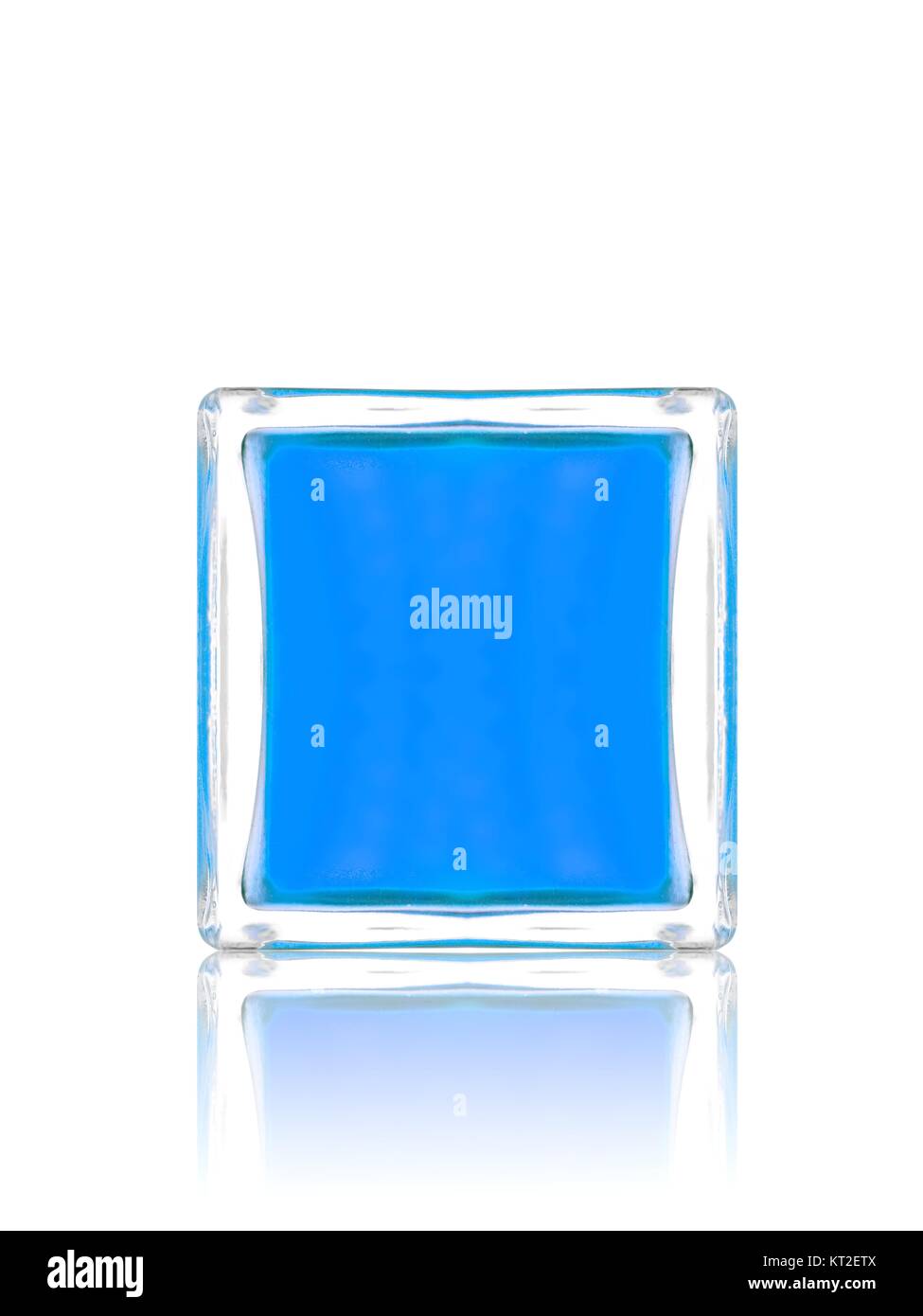 Glass blocks isolated against a white background Stock Photo Alamy