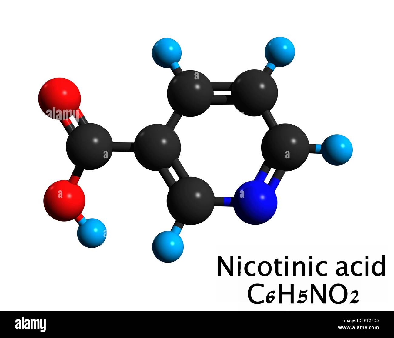 Vitamin b3 niacin molecule chemical hires stock photography and images