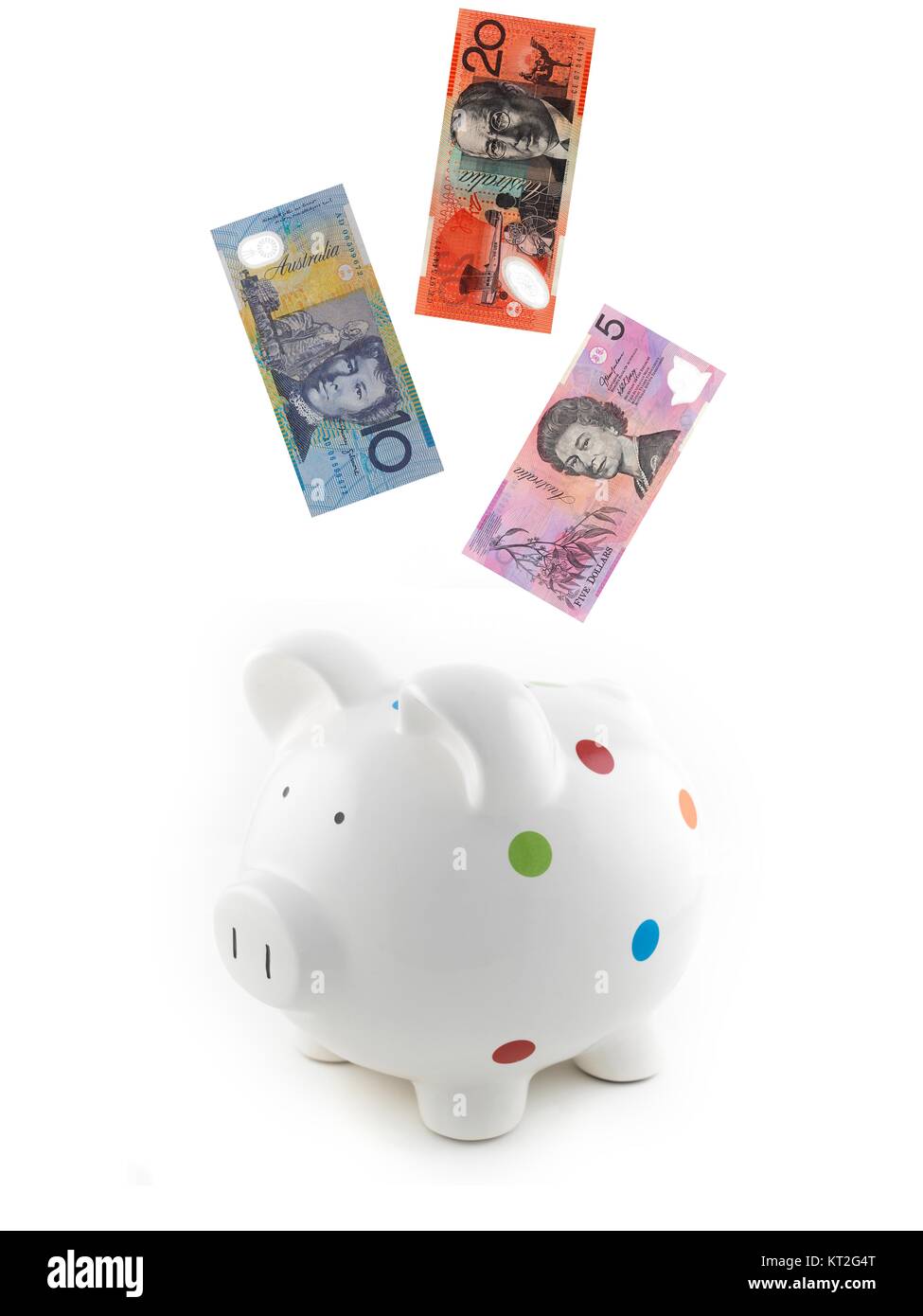 A piggy bank isolated against a white background Stock Photo - Alamy