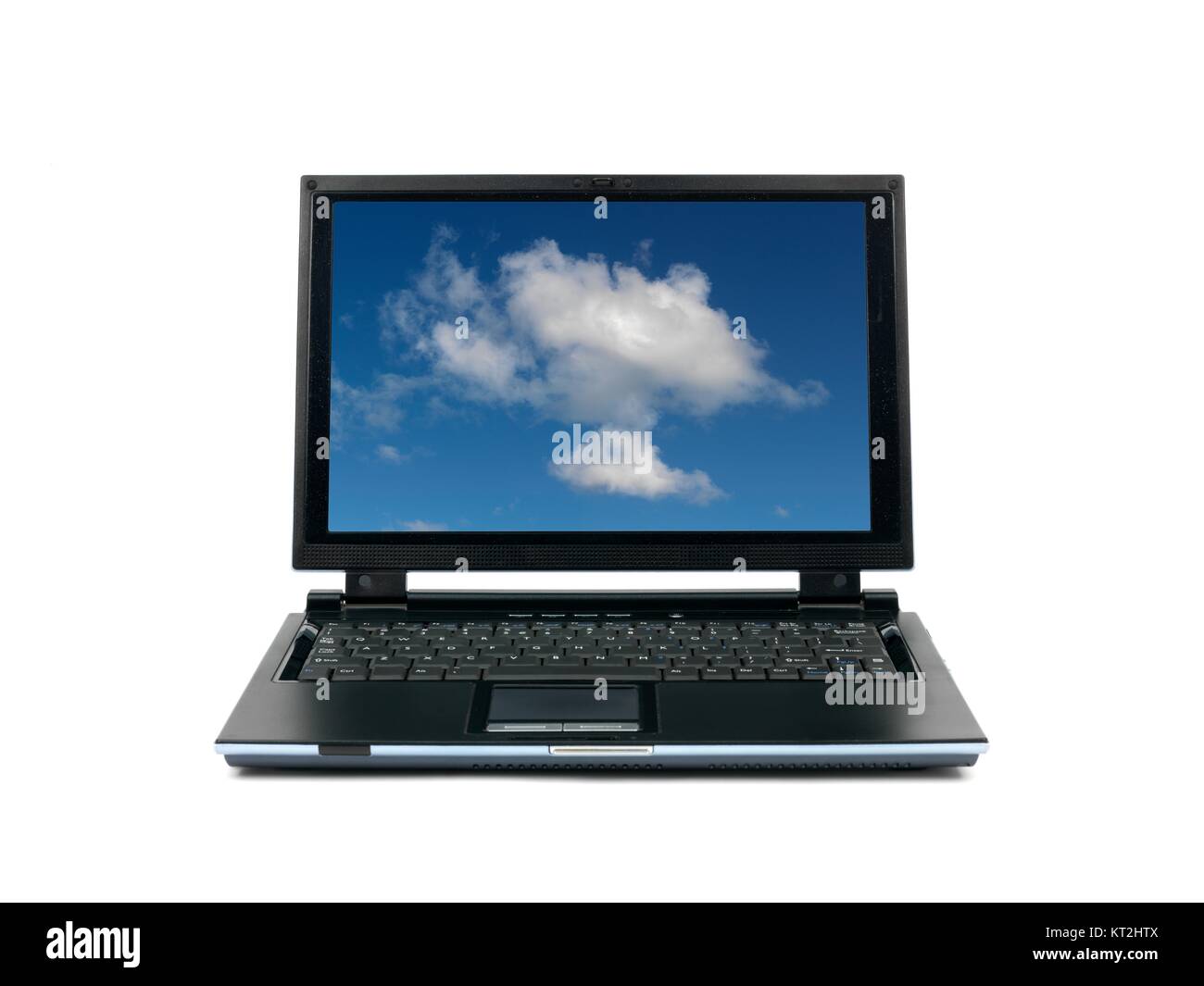 A laptop computer isolated against a white background Stock Photo - Alamy