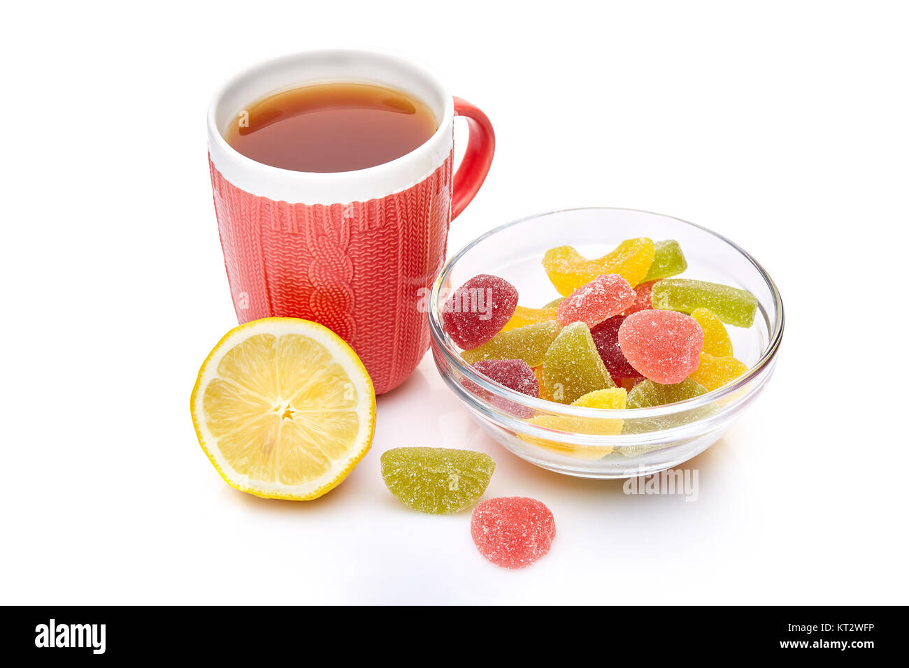 Fruit marmalade and tea with lemon Stock Photo Alamy
