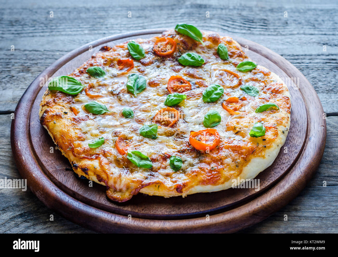 Pizza Margherita homemade Stock Photo Alamy