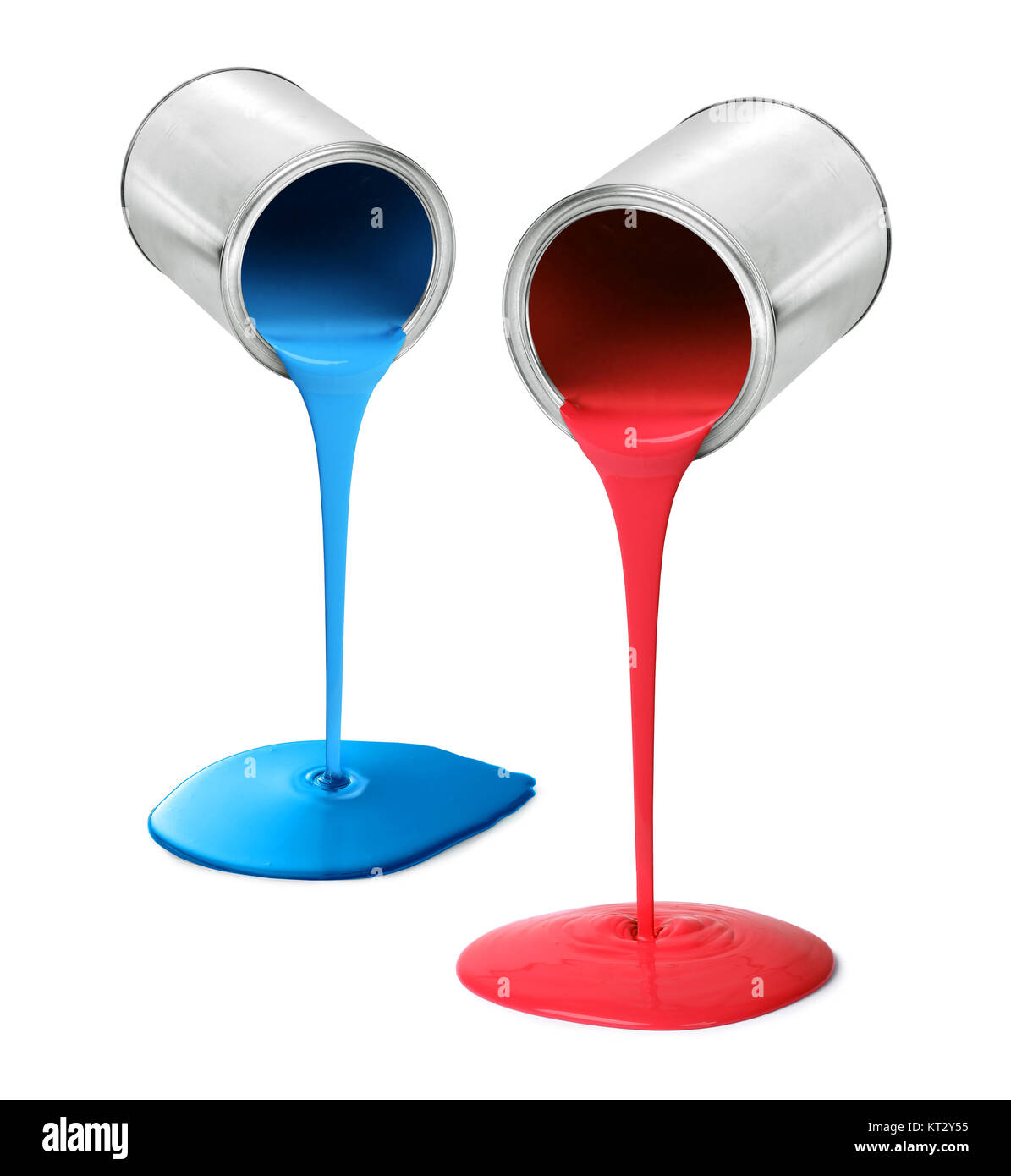 Two cans of paint Cut Out Stock Images & Pictures Alamy