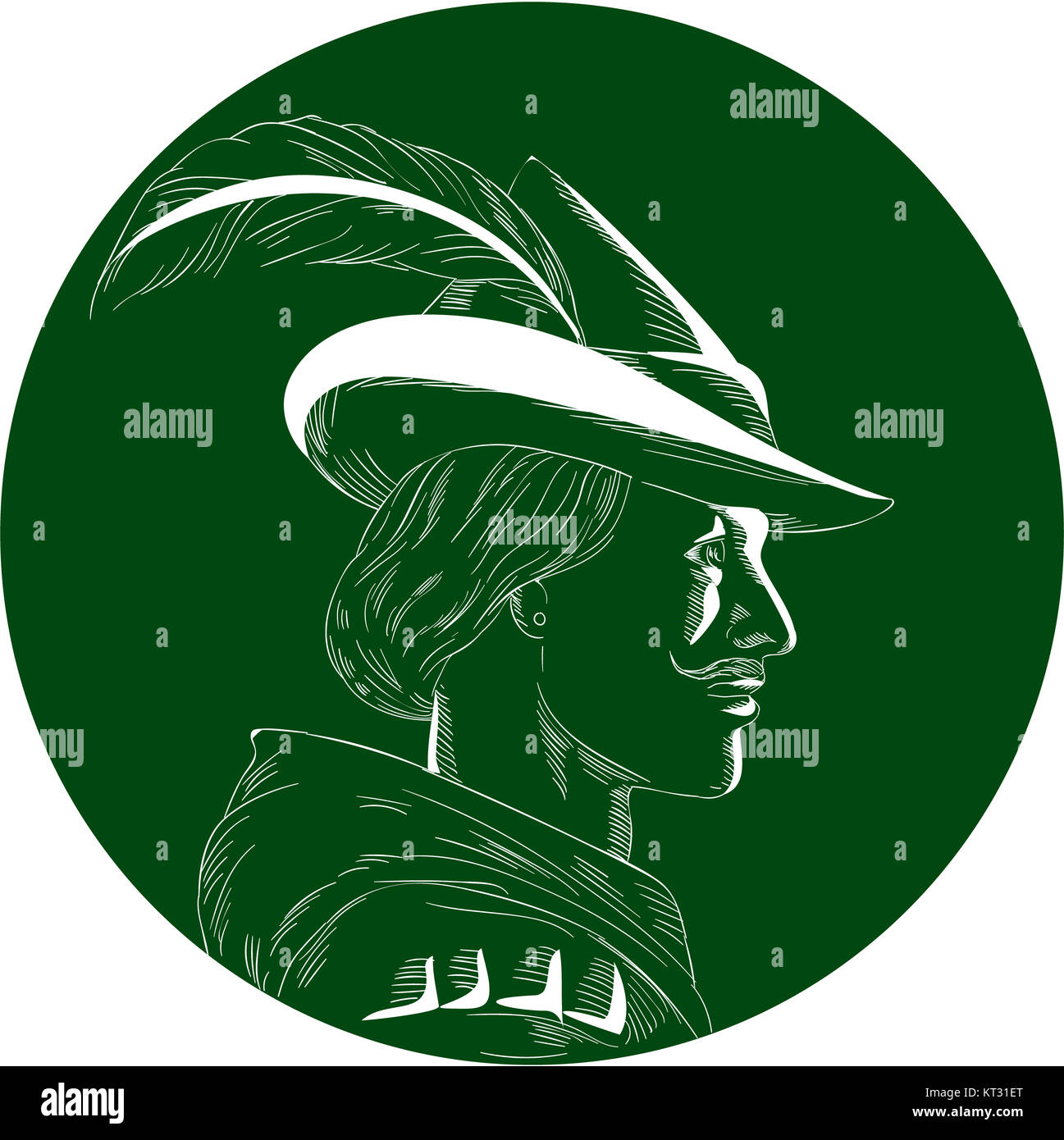 Robin Hood Portrayal of Robin Hood in Lincoln Green Illustration of circa  1905 Stock Photo - Alamy