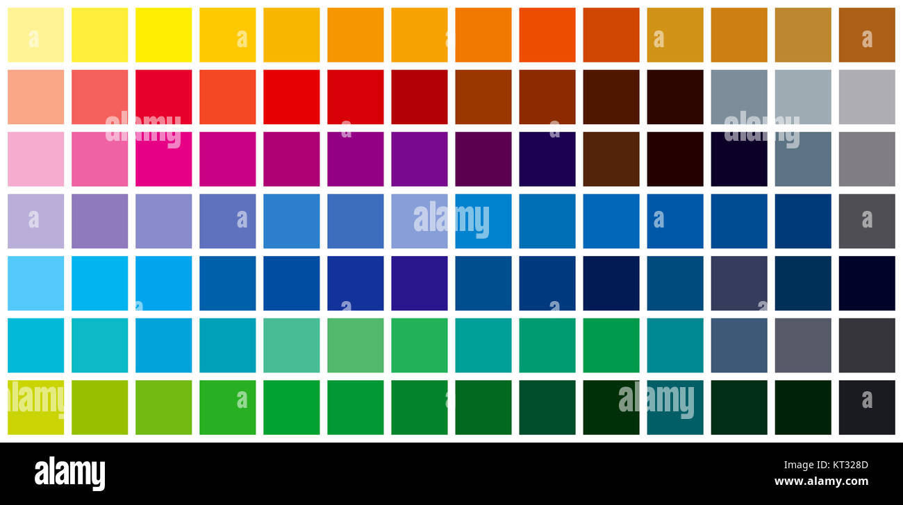 color chart background Stock Photo