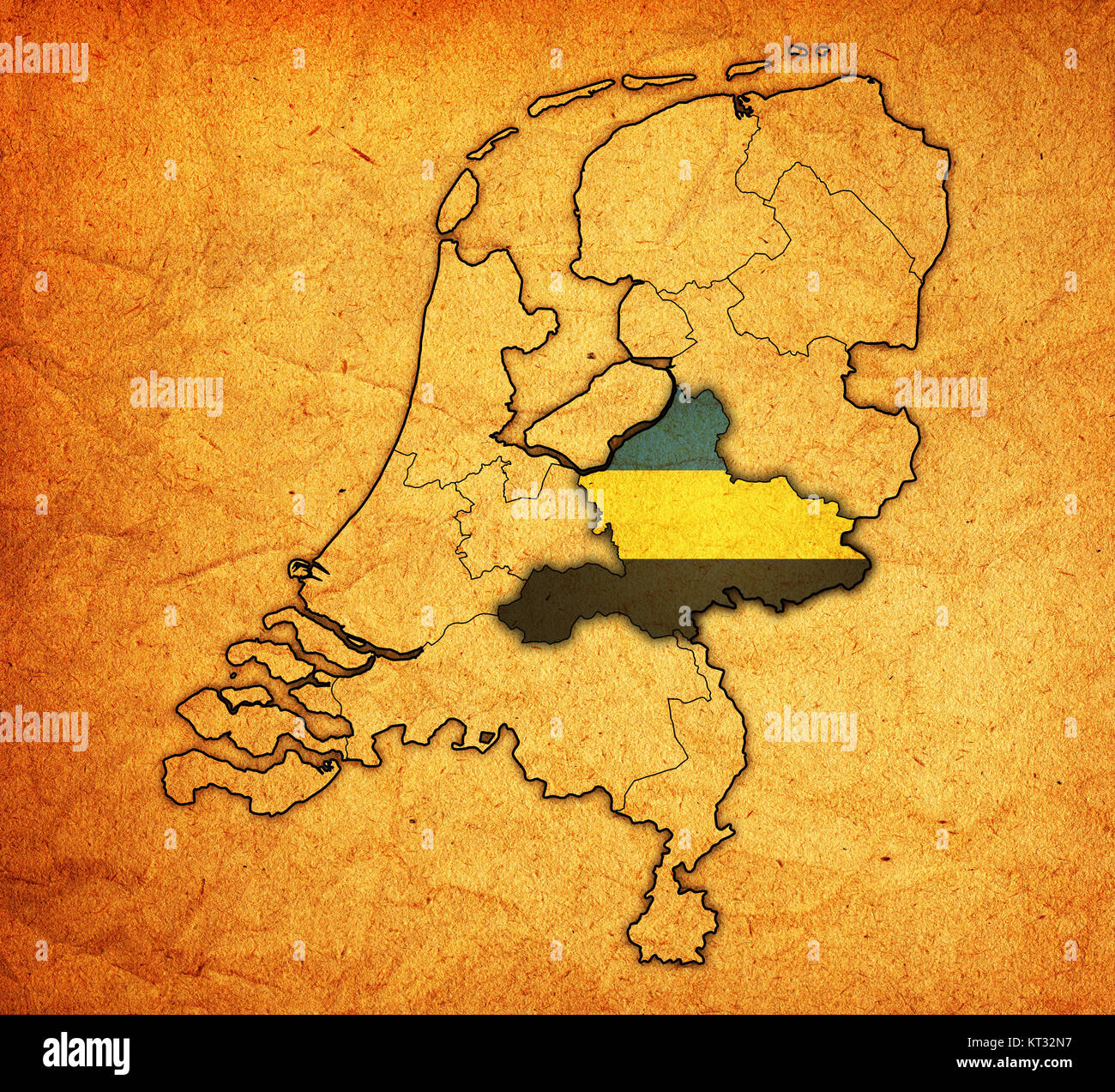 gelderland on map of provinces of netherlands Stock Photo - Alamy