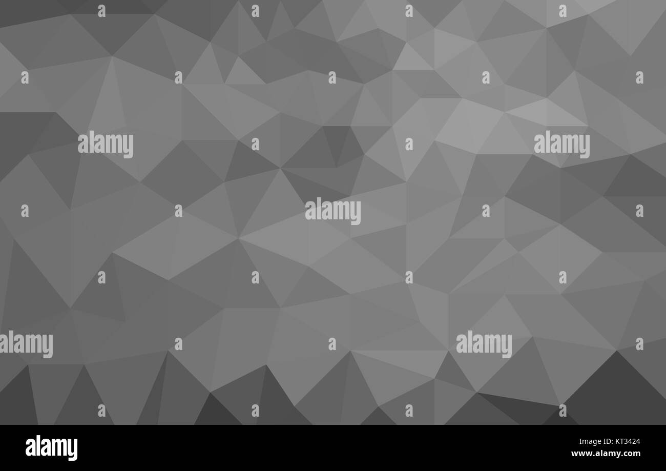 black and white abstract low poly background Stock Photo