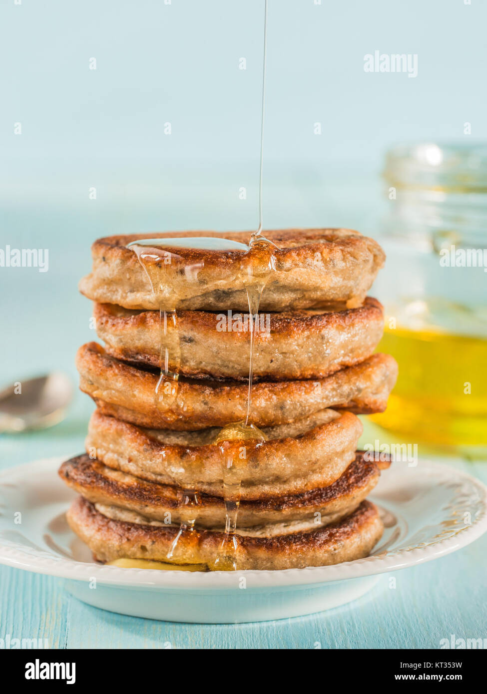 pancakes with chia seeds Stock Photo Alamy