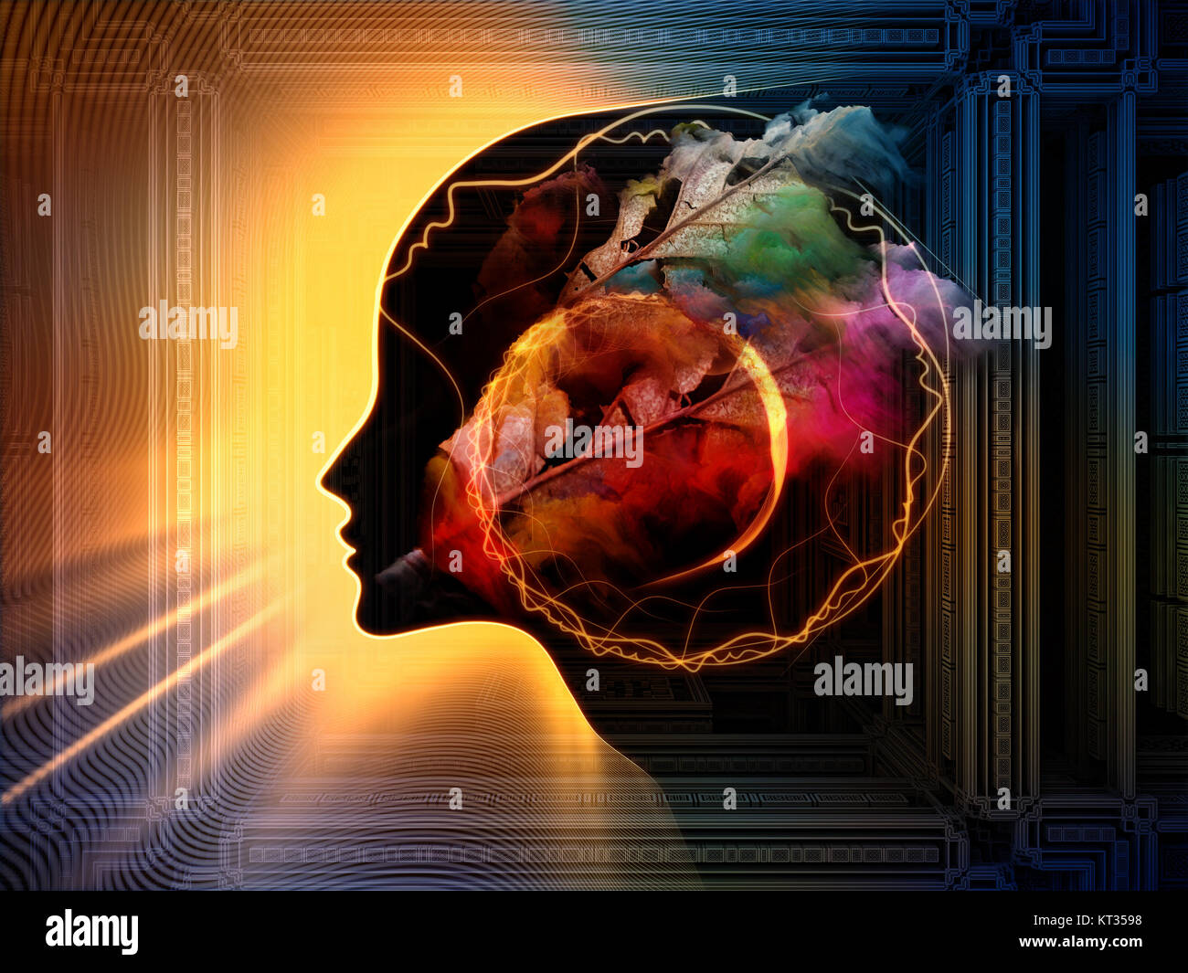 Virtual Thought Patterns Stock Photo - Alamy