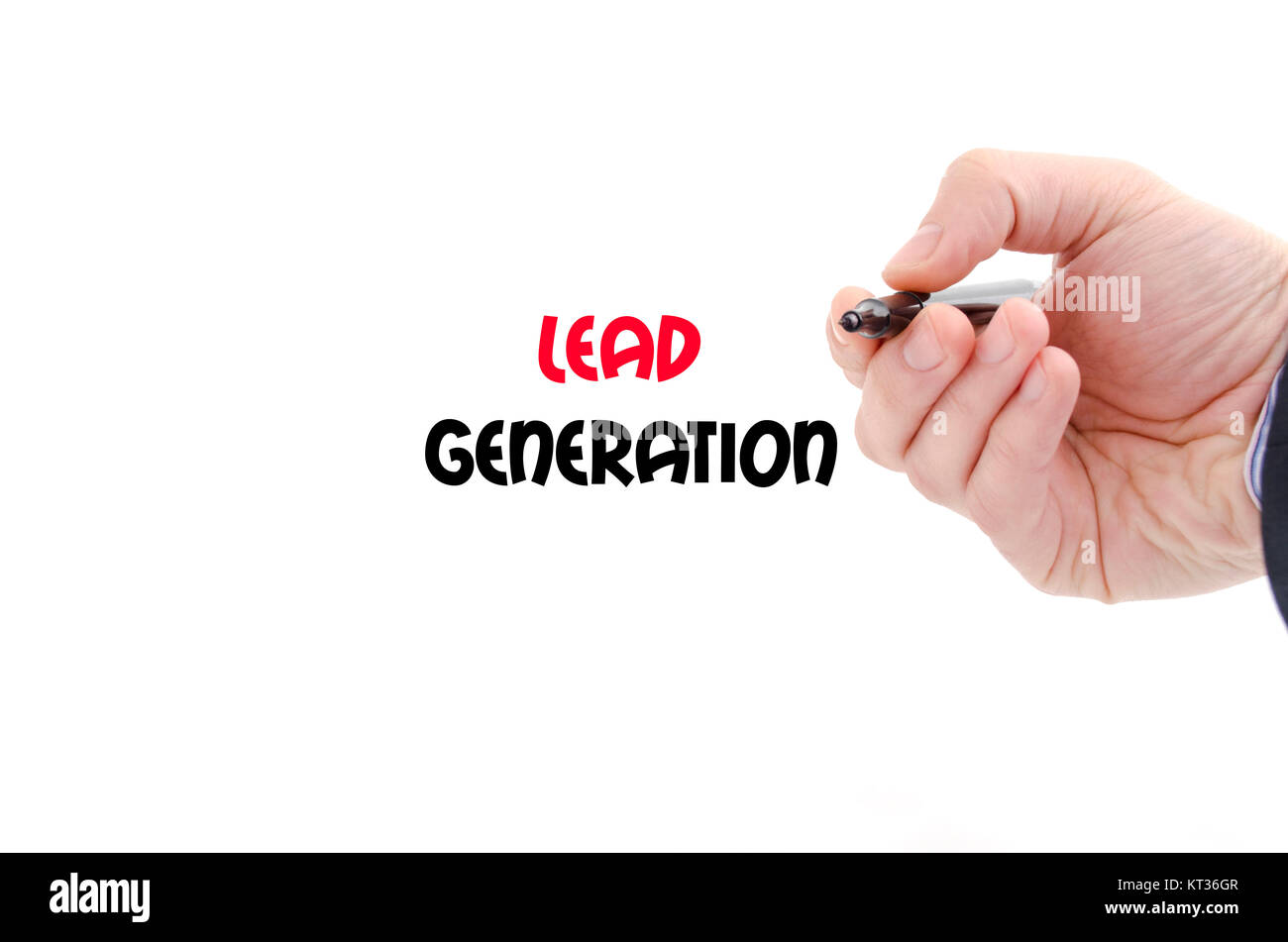 Lead generation text concept Stock Photo