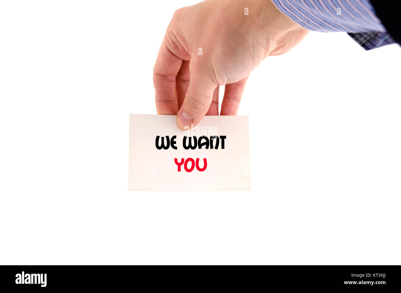 We want you text concept Stock Photo