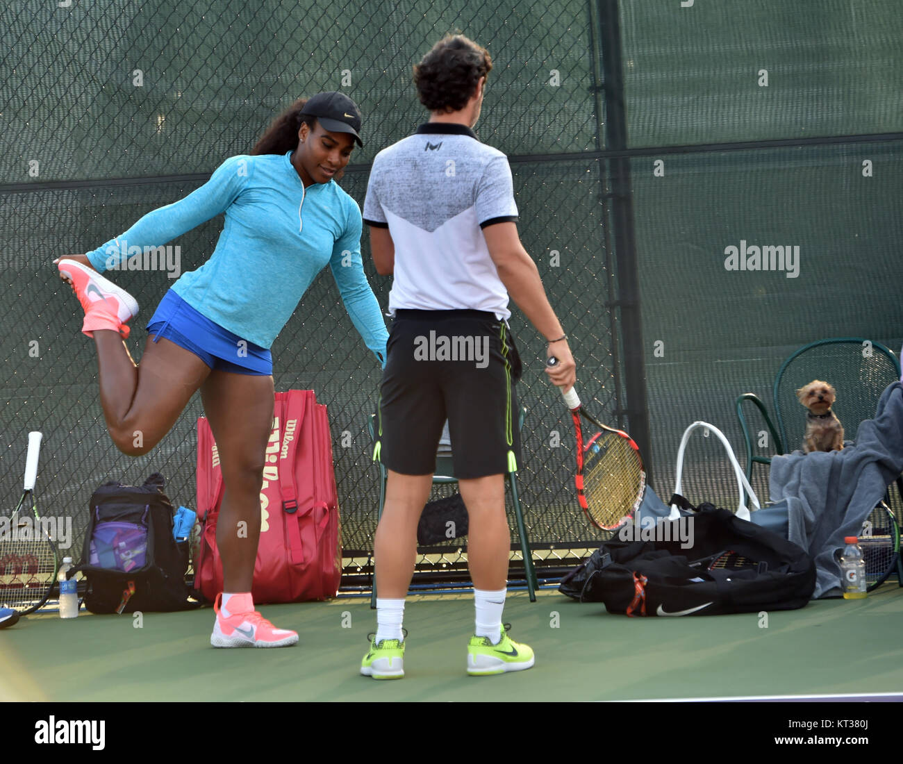 KEY BISCAYNE, FL APRIL 02 Serena Williams and boyfriend / coach