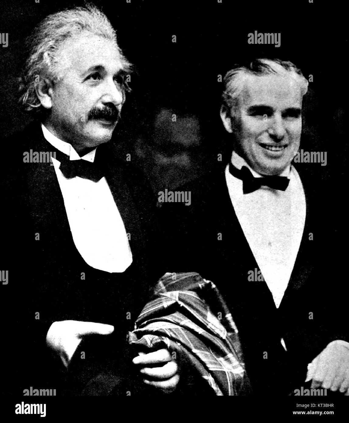 Albert Einstein and Charlie Chaplin - 1931 Stock Photo