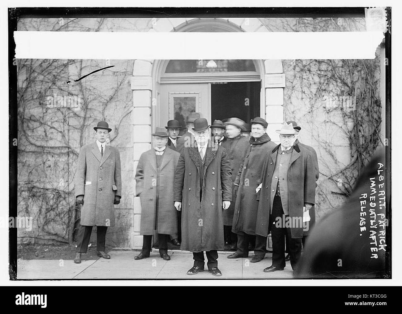 Albert Patrick Roring This photograph from 1913 shows Albert T. Patrick upon his release ...
