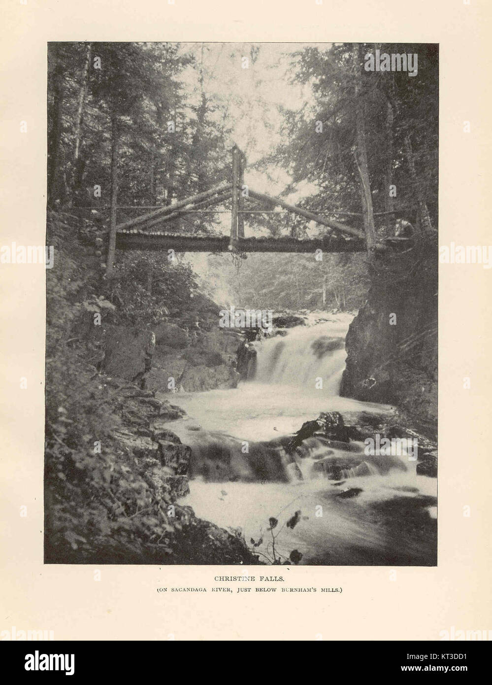 41648 Christine Falls (On Sacandaga River, just below Burnham's Mills) Stock Photo