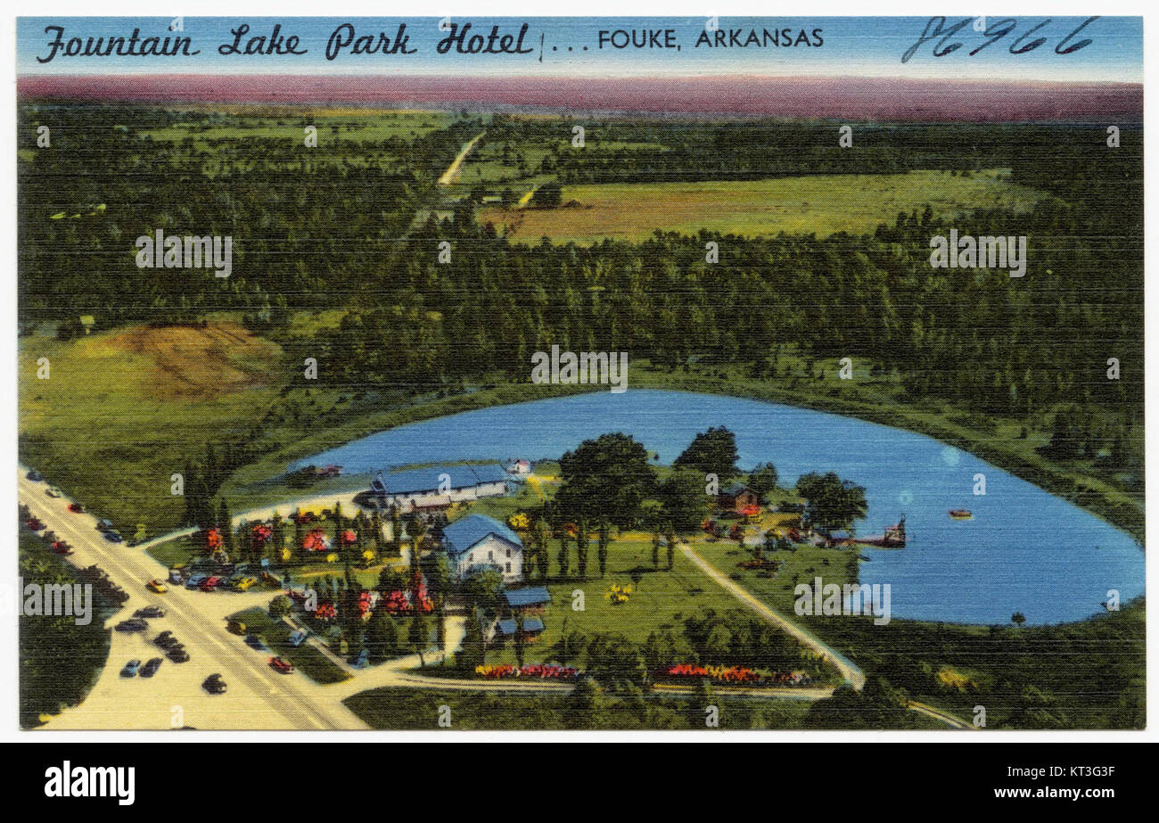 Fountain Lake Park Hotel, Fouke, Arkansas (86966 Stock Photo Alamy