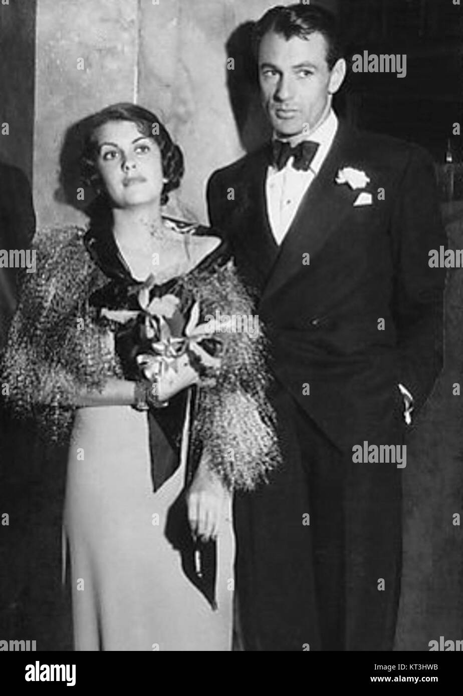 Gary Cooper and Veronica Balfe 1933 Stock Photo